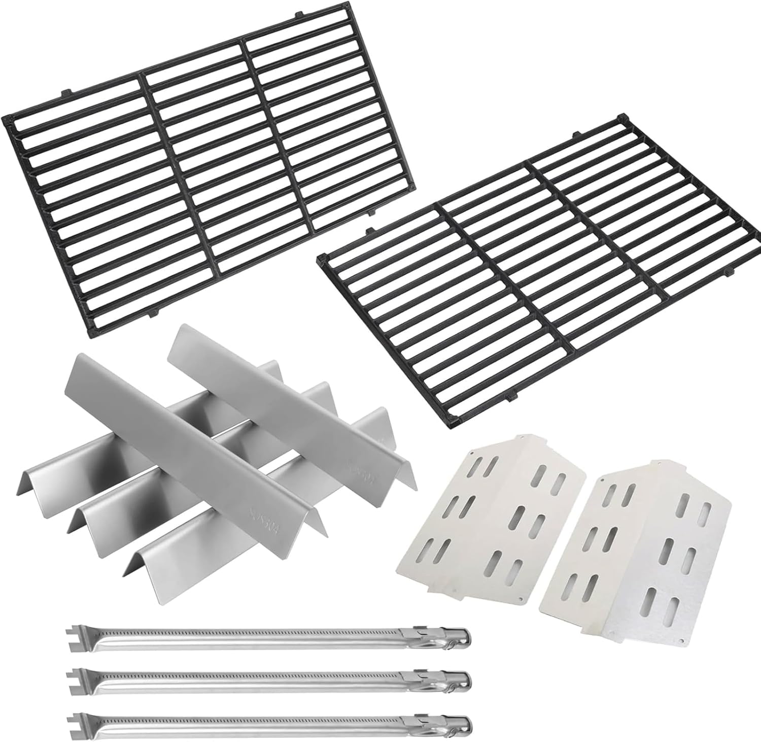 Grill Parts for Weber Genesis 300 Series w/Front Control, Flavorizer Bars, Heat Deflector 62752 Burner and 7524 7528 19.5