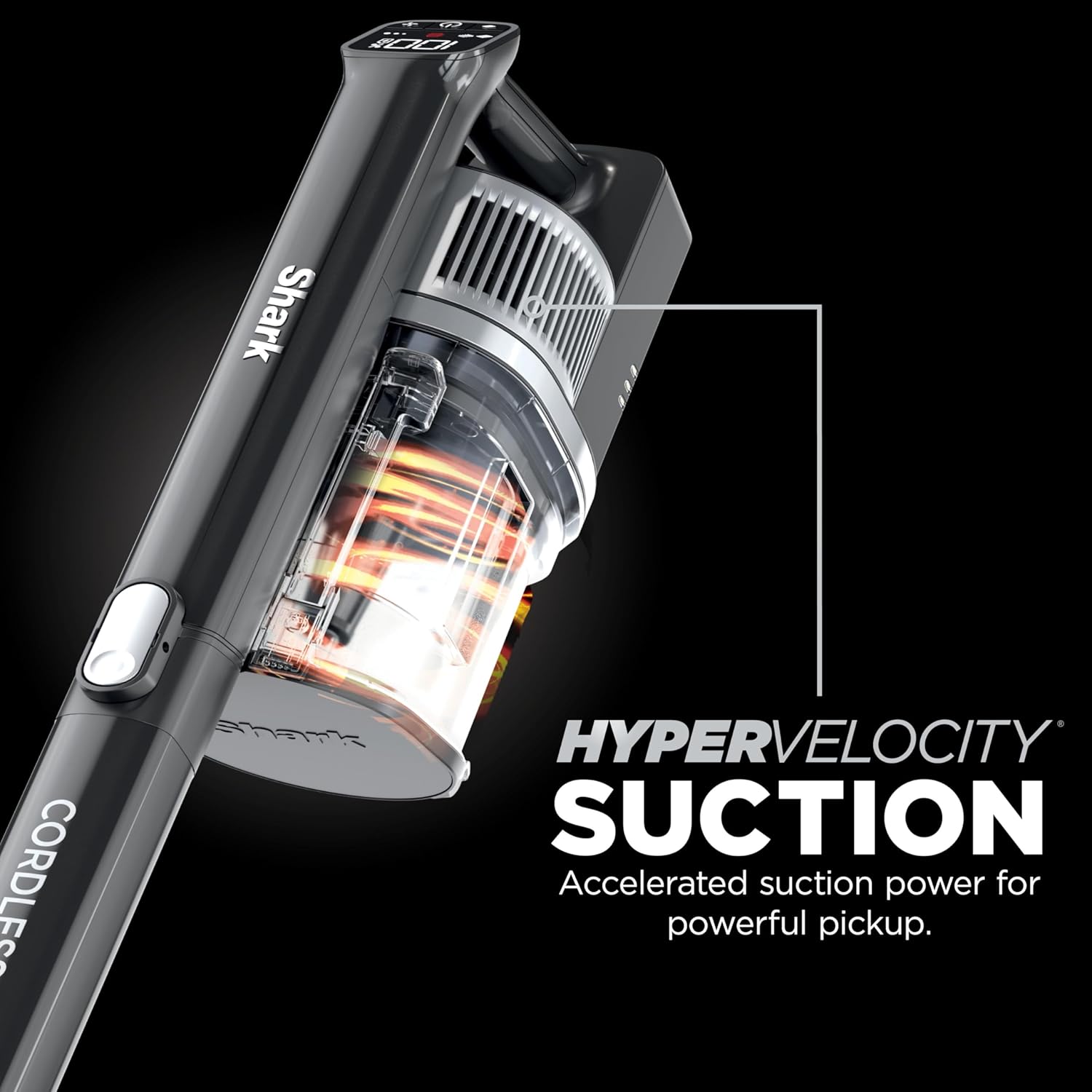 Shark WZ531H Cordless Pro Stick Vacuum with Powerfins Brushroll, HEPA Filtration, Self-Cleaning Brushroll, LED Headlights, 40-Min Runtime, Crevice Tool & Dusting Brush Included, Grey/Blue (Renewed)