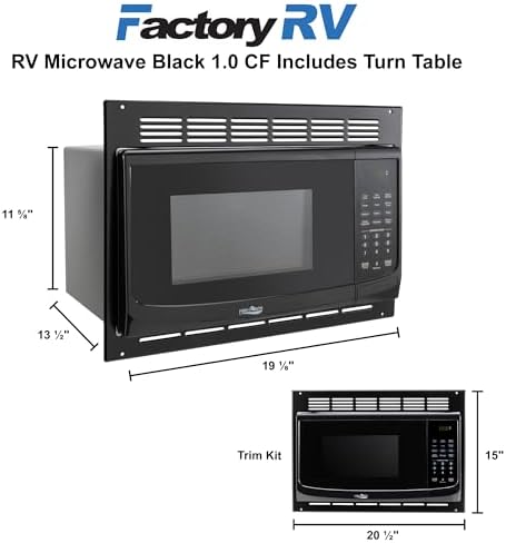 ToughGrade RV Microwave Oven With Turn Table | Direct Replacement for High Pointe EM925AWW-B