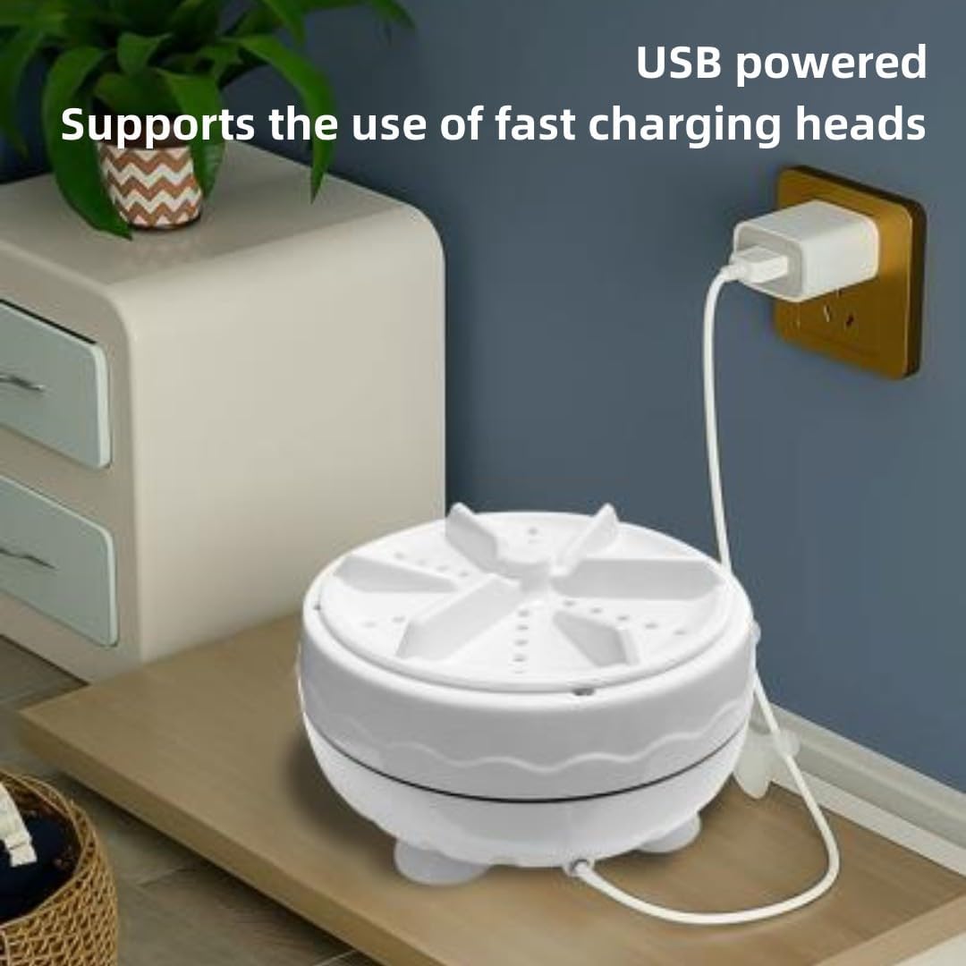 Generic Portable Washing Machine, Front Load, Ultrasonic Mini Multifunctional Washer, Fully Automatic, Efficient, Turbo, Pink