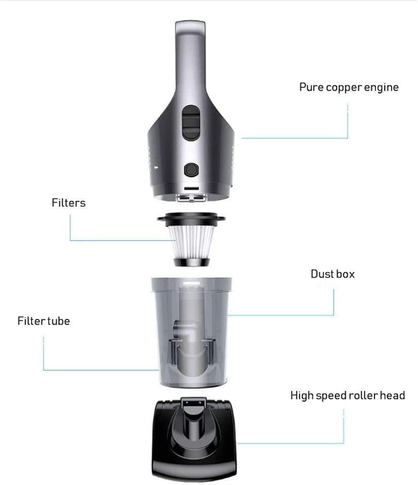 Handheld Vacuum, Cordless Handheld Vacuum, 6500PA Portable Hand Vacuum Cleaner with Rechargeable for Pet Hair, Home, and Car Cleaning