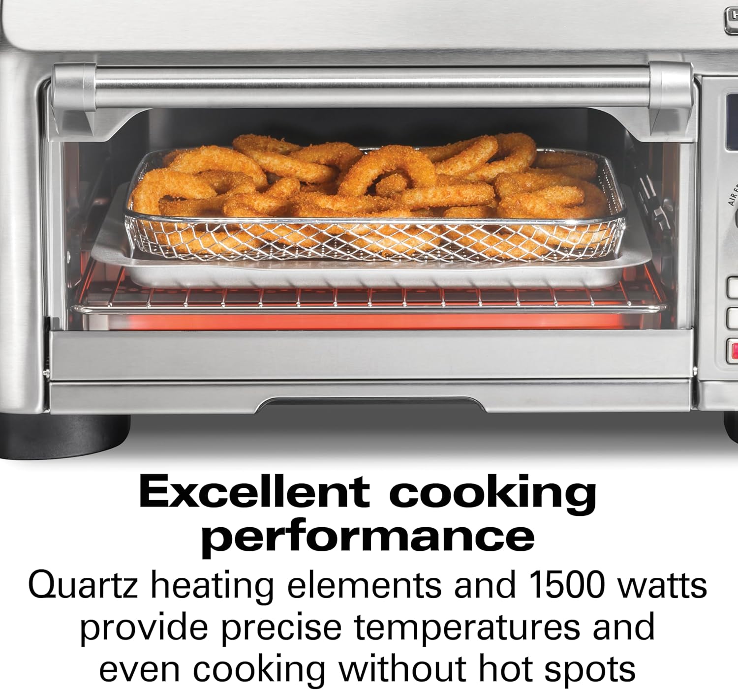 Hamilton Beach Professional Sure-Crisp Digital Air Fryer Toaster Oven Combo with 6-in-1 Functionality, 1500 Watts, 10-inch Pizza / 4 Slice Capacity, Stainless Steel (31241)