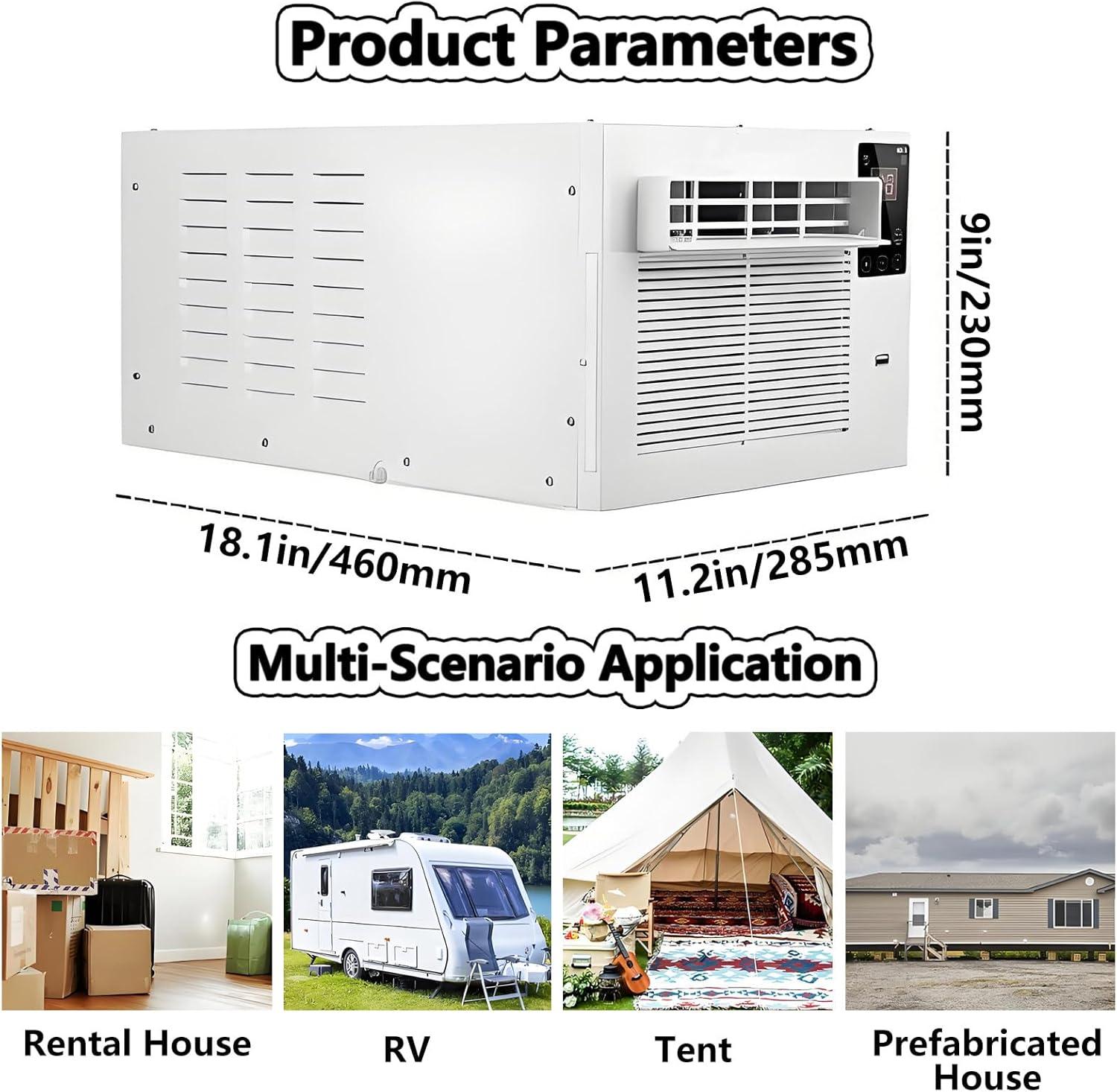 2 In 1 Portable Air Conditioner Dehumidifier with Remote Control 1-12h timer Without External Unit Mosquito Net Air Conditioning Unit for Bedroom Kitchen Rental Home Dormitory Car