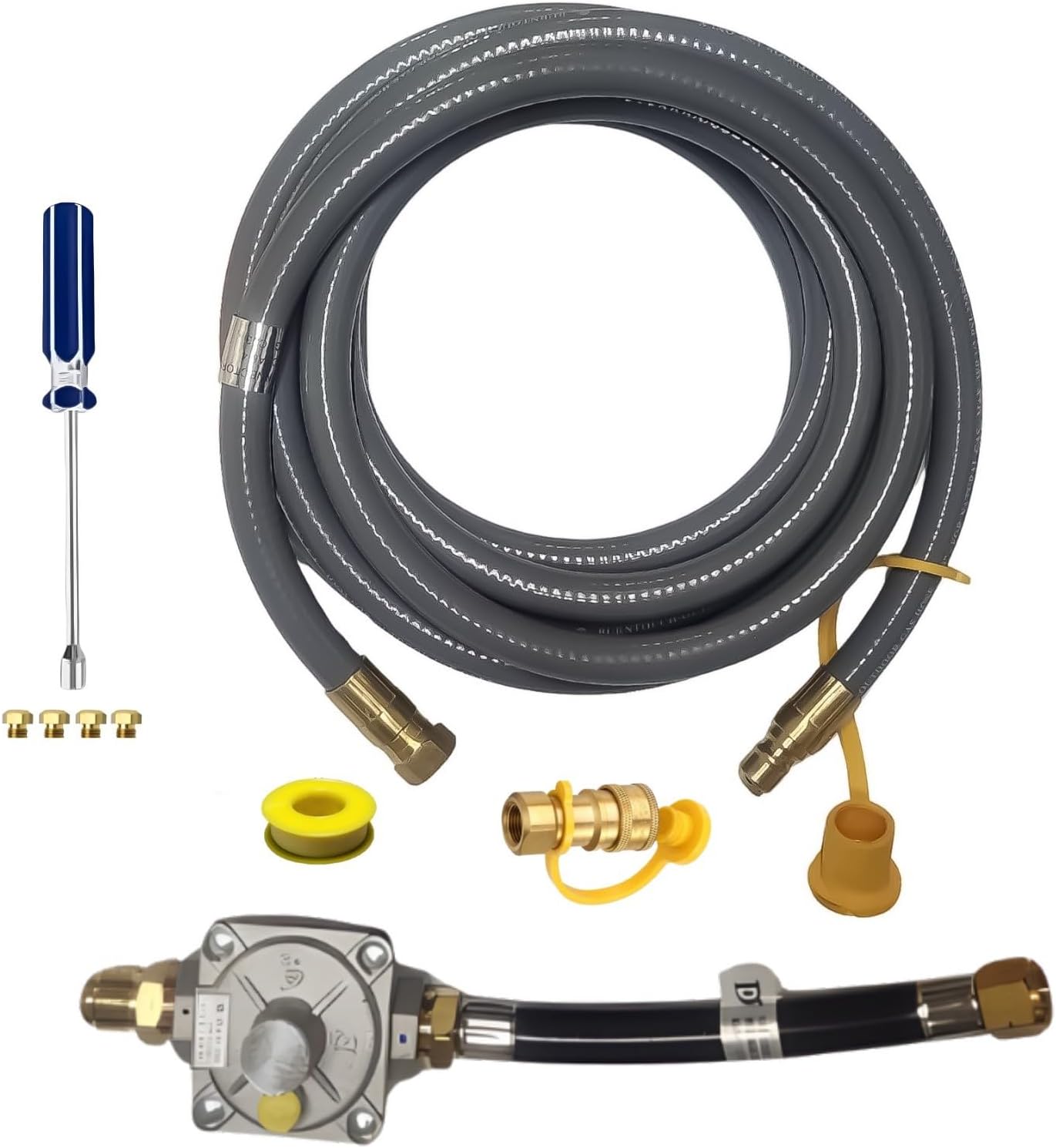 Propane to Natural Gas Conversion Kit Fit for Weber Genesis 415 (2022 - Present) with NG Regulator, Orifice Kit, and 10' Grill Hose - Convert Your Grill from LP to Natural Gas with An Easy Install!