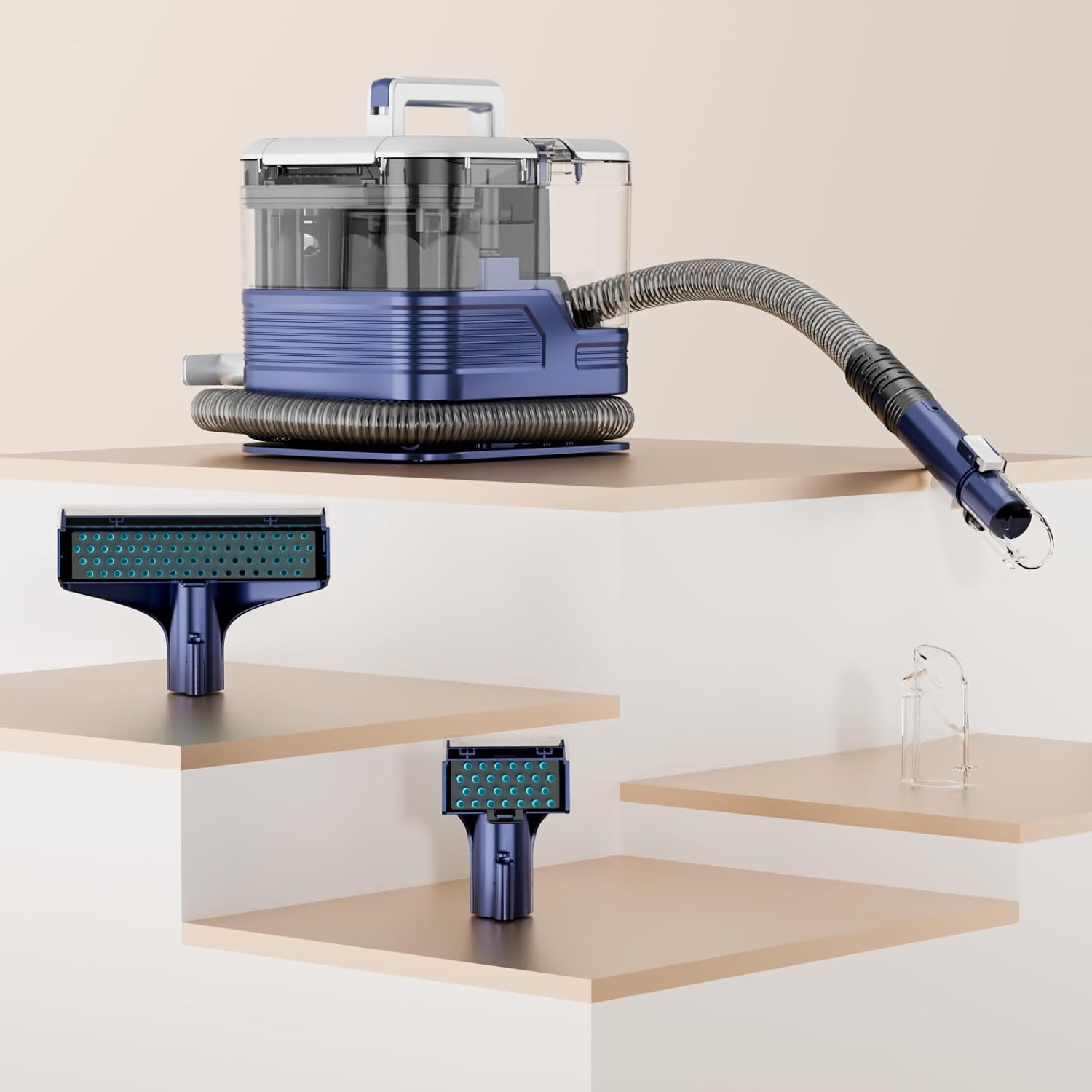 Cleaning Vacuum Cleaner, Powerful Stick Vacuum, 8 in 1 Vacuum Cleaners, Rechargeable Vacuum Pet for Hair, Carpet, Hardfloor，blue