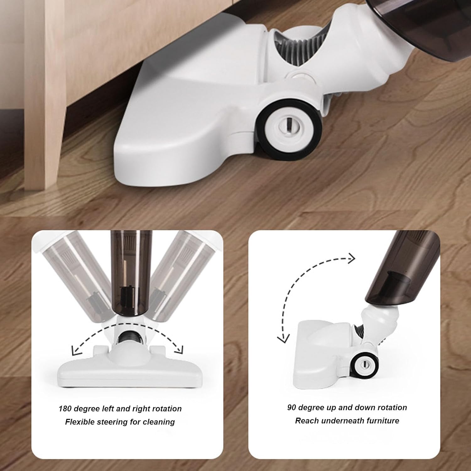 Diydeg Cordless Vacuum Cleaner, Rechargeable Strong Suction Powerful Stick and Handheld Vacuum Portable Vacuum for Household Car Carpet Hardwood Floor Pet Hair