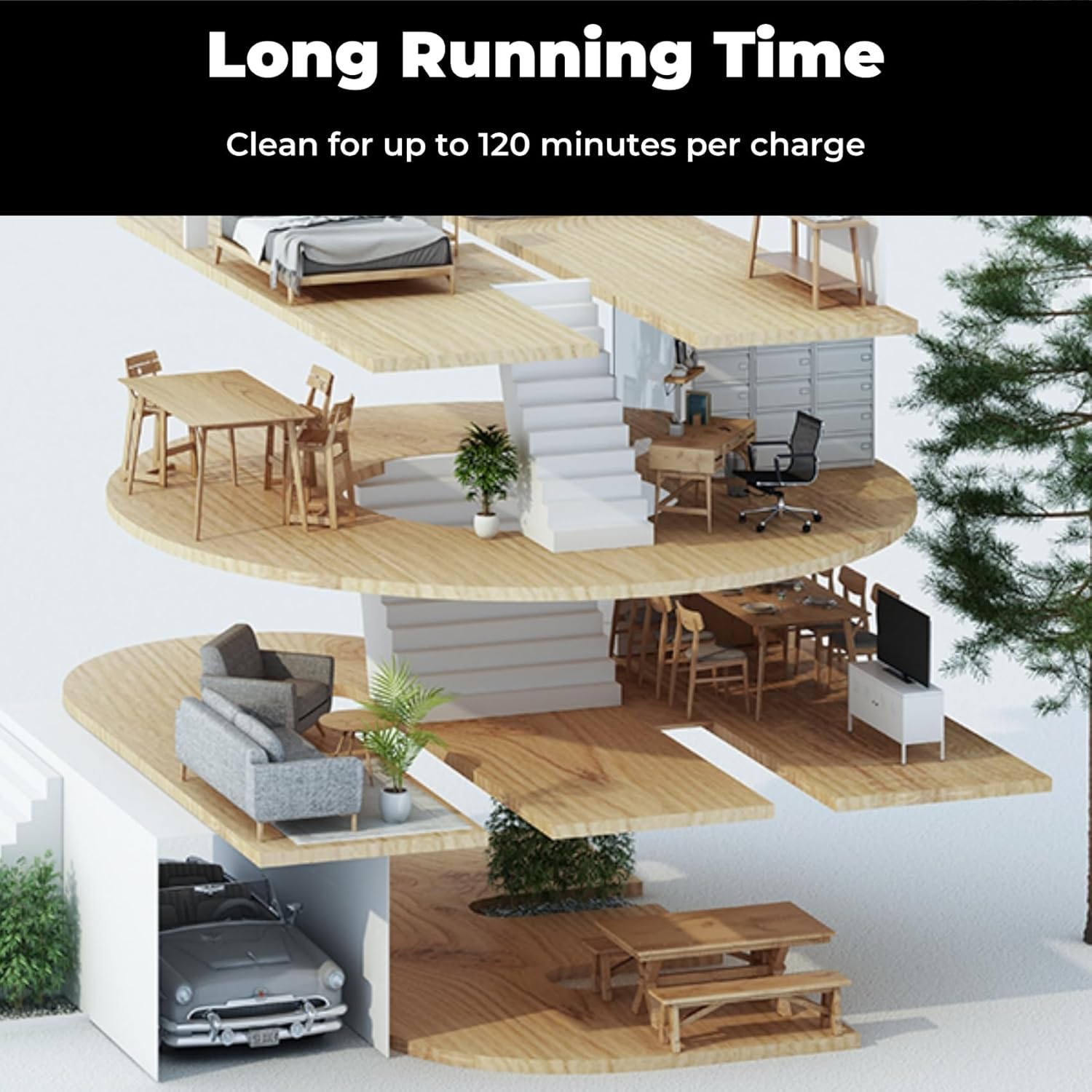 Robot Vacuum and Mop Combo, Slim 2-in-1 Vacuum Robotic with Strong Suction, Auto-Charging, Scheduling, Smart Robot Vacuum Cleaner Ideal for Pet Hair, Hard Floors & Low-Pile Carpets