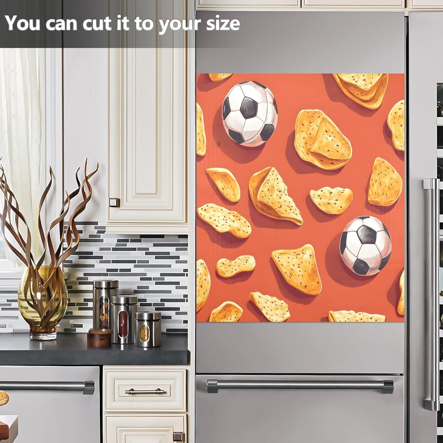 Dishwasher Magnet Cover Large Magnetic Stickers Football Pattern Front Dishwasher Cover Reusable Decal for Home Kitchen Anti-Scratch Refrigerator Decorative Lid Washing Machine Laundry 23