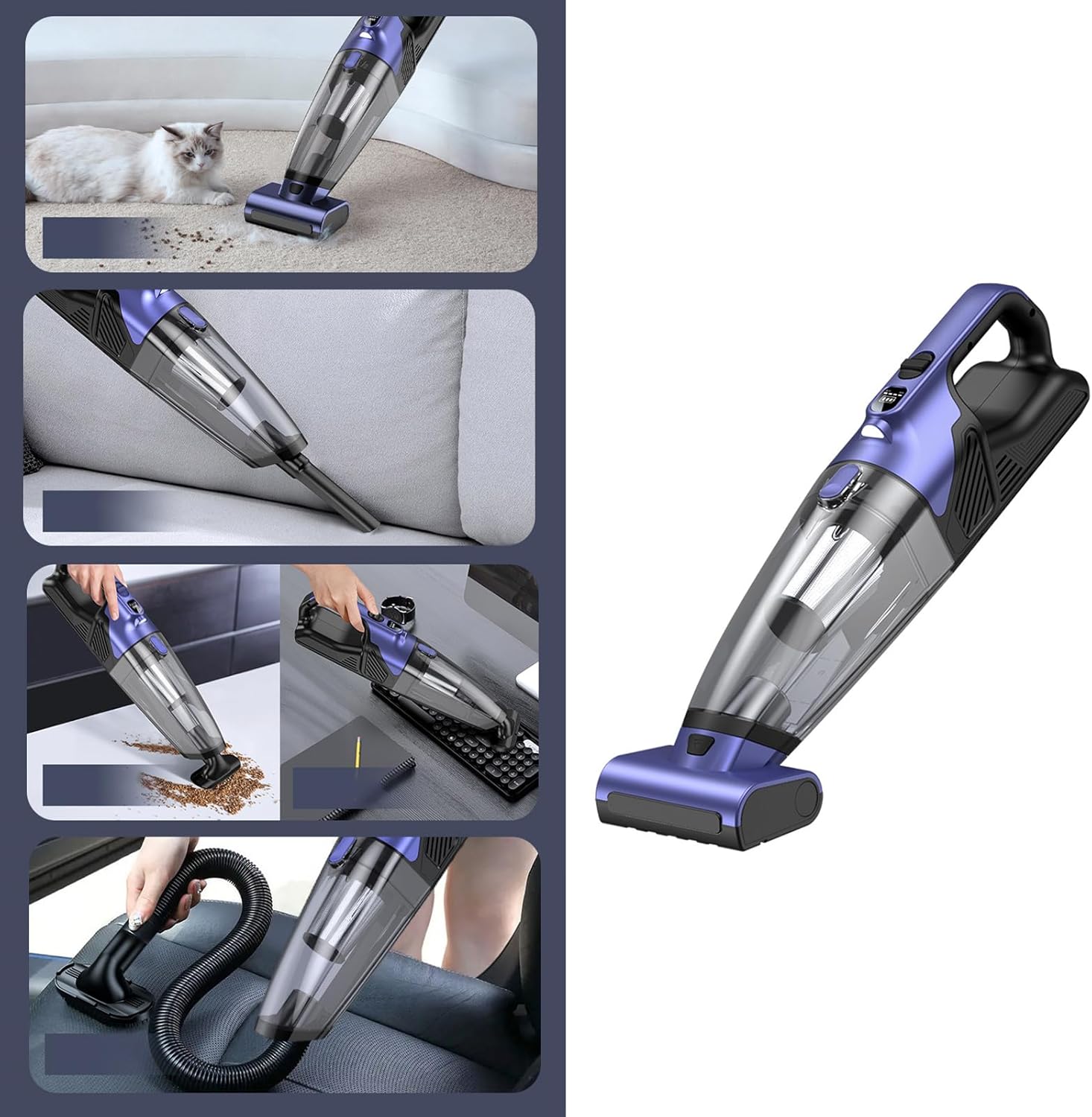 Handheld 10000Pa Strong Suction Multifunctional For Pet Hair Sofa Tile Floor Mopping Handheld