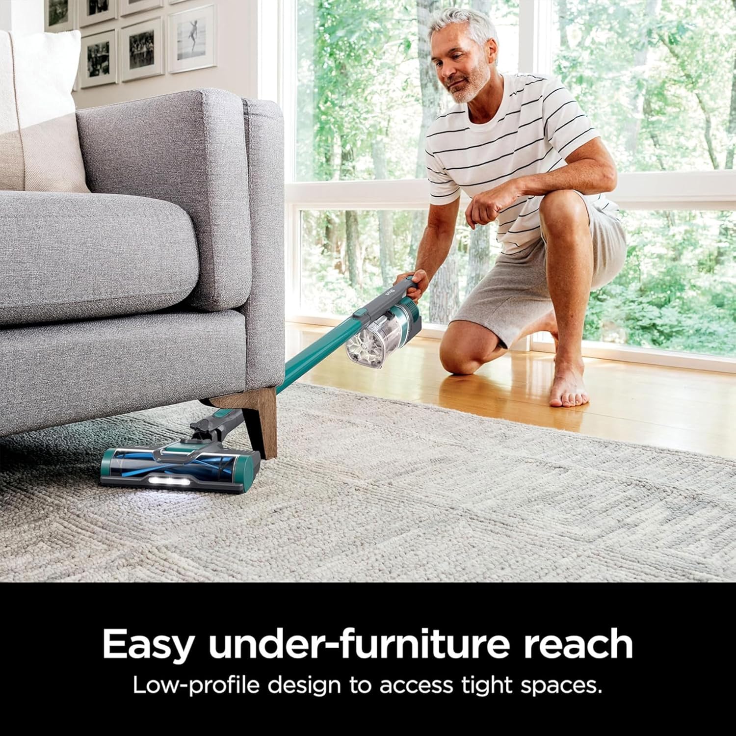 Shark Pet Pro Cordless Lightweight Stick Vacuum Cleaner, Self Cleaning Brushroll, 40 Min Run, Removable Handheld, XL Dust Cup, Relax Green (Renewed)