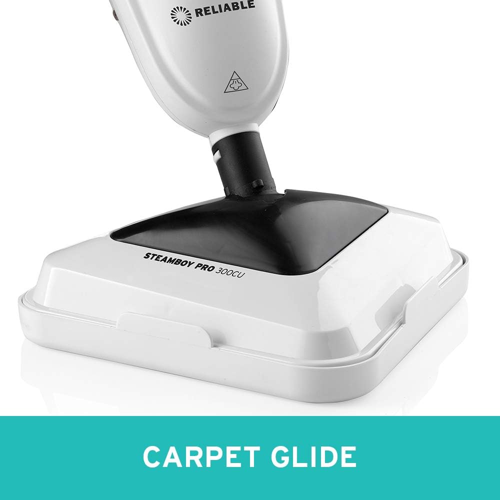 Reliable 300CU Steam Floor Mop - Steamboy Pro Electric Steam Scrubber with 4 Microfiber Pads, 1500W, Steam Cleaner for Tile, Grout, Hardwood Floor, and Carpets, 180-Degree Swivel Head