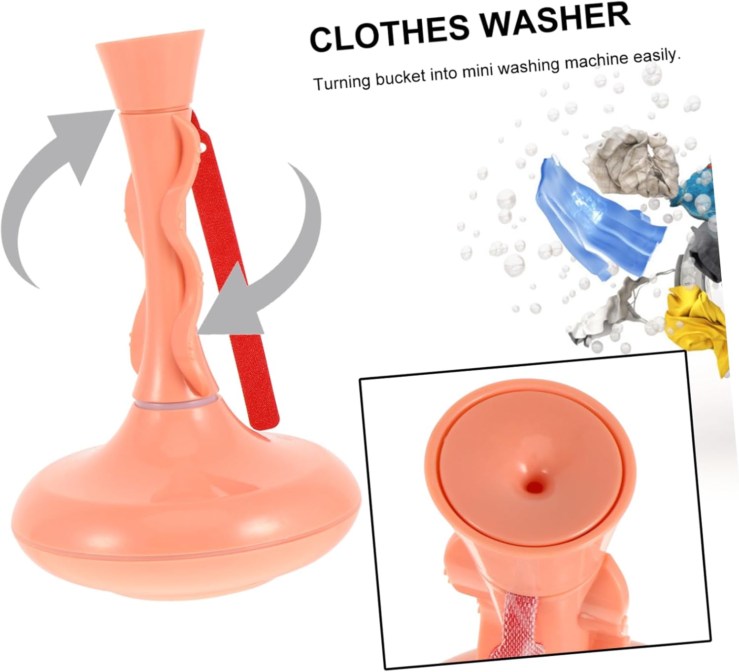 TEHAUX Portable Mini Washing Machine Sonic Washer for Travel High Clothes Washer Spin Function Compact Laundry Solution for Socks Underwear and Small Items