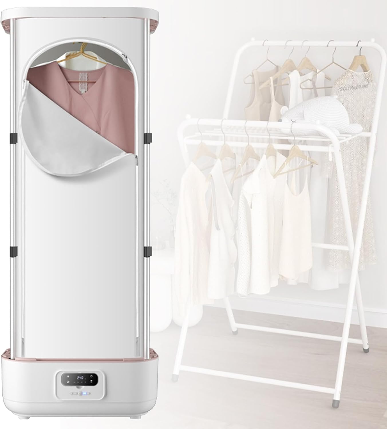 Automatic Ironing Machine, Steam Ironing Machine, Portable Clothes Dryer, 360° Hot Air Circulation, Intelligent Timer