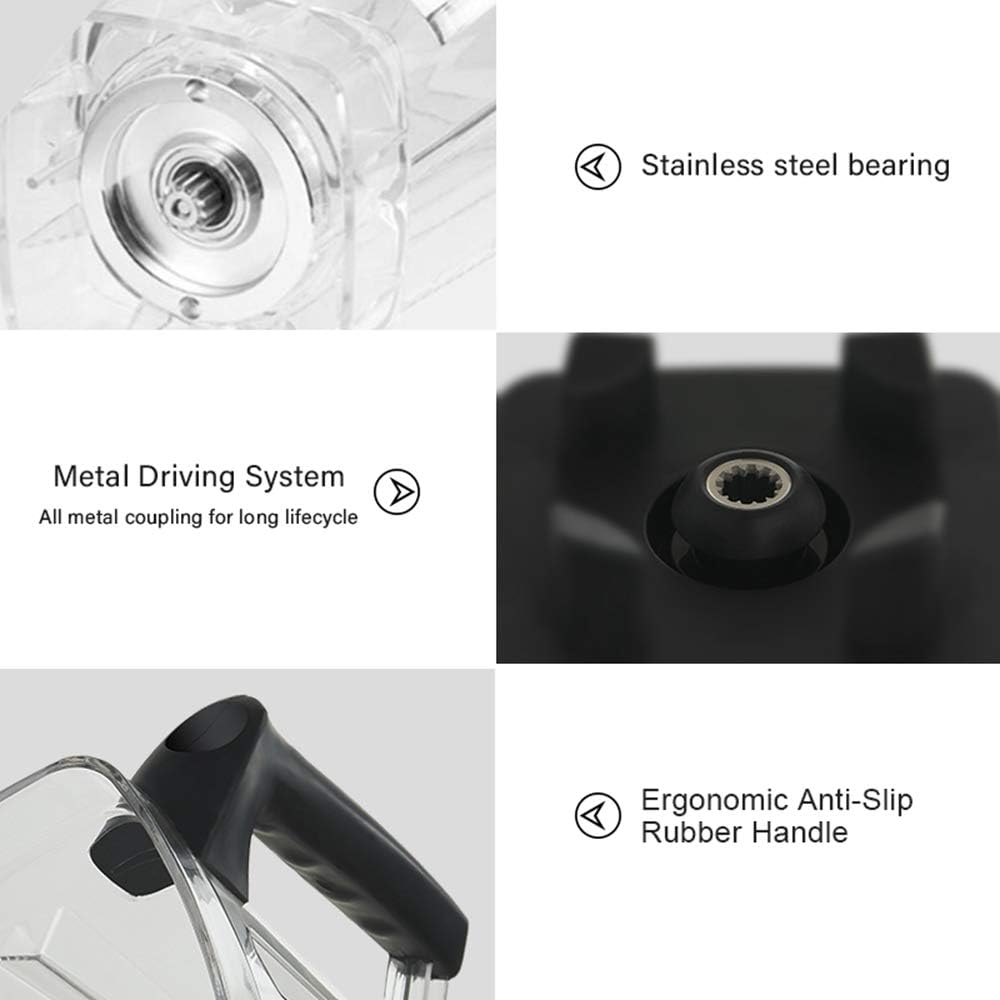 BioloMix Professional Countertop Blender Smoothie Mixer with 68Oz BPA Free Pitcher, Smart Timer And Pre Programed Peak 2200W Power Mixer With 8 Blades for Crushing Ice, Frozen Dessert