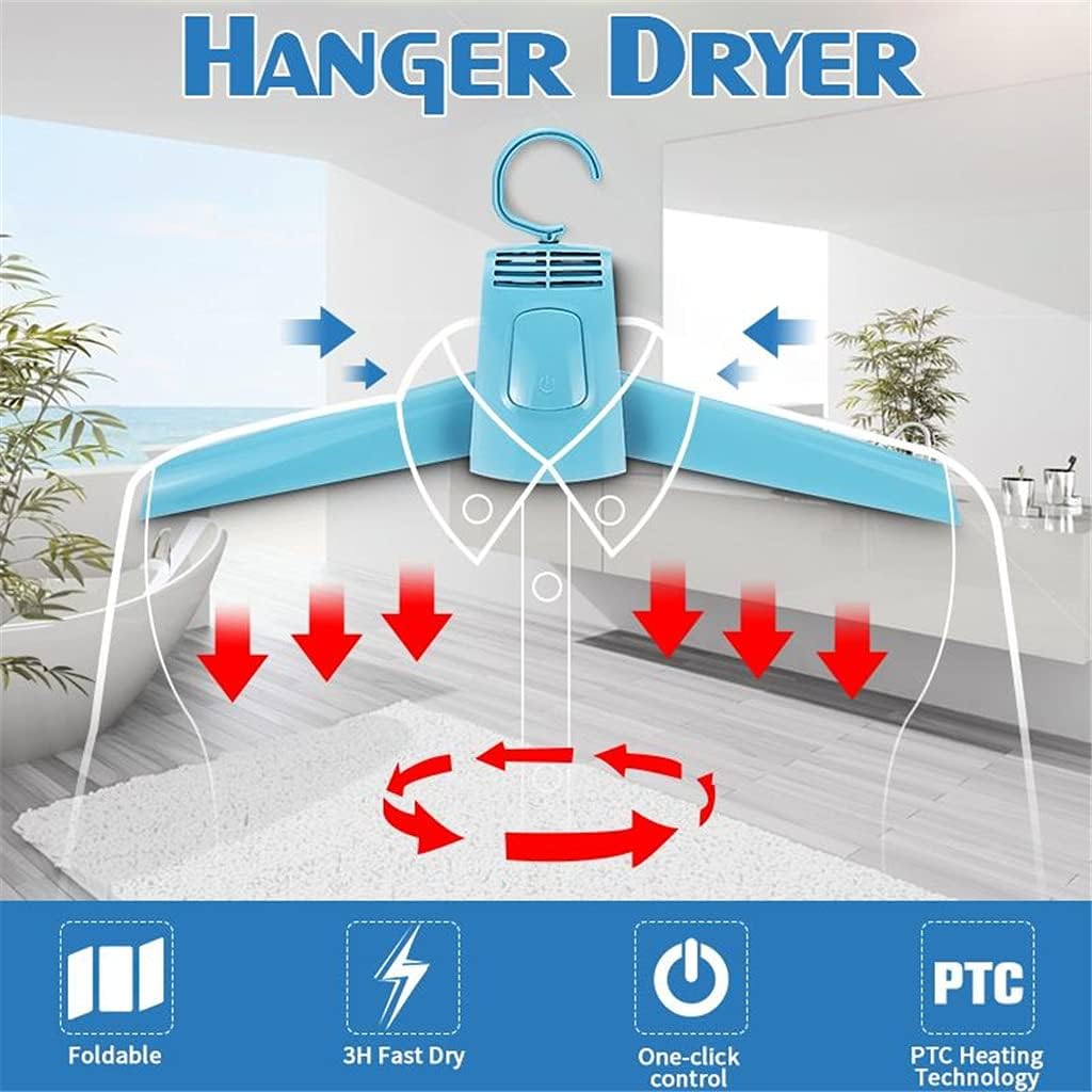 Portable Clothes Dryer Foldable Laundry Dryer Smart Shoes Dryer Coat Clothes Electric Rack Hanger For Home Travel(D)