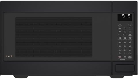 Café CCWK15C1WDS Countertop Convection Microwave Oven with Child Lock Technology, Broil, Auto-Cook, Roast, Defrost, Warm, Scan-to-Cook WiFi-Connectivity, 1000 Watts, 1.5 Cu. Ft, Matte Black
