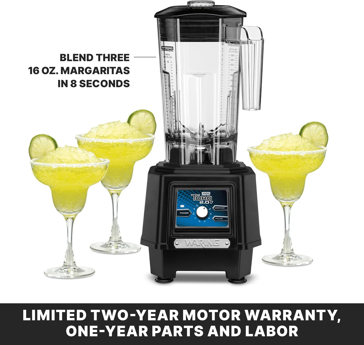 Waring Commercial 2 HP Blender,Variable Dial Controls with 48 oz. BPA-Free Copolyester Container
