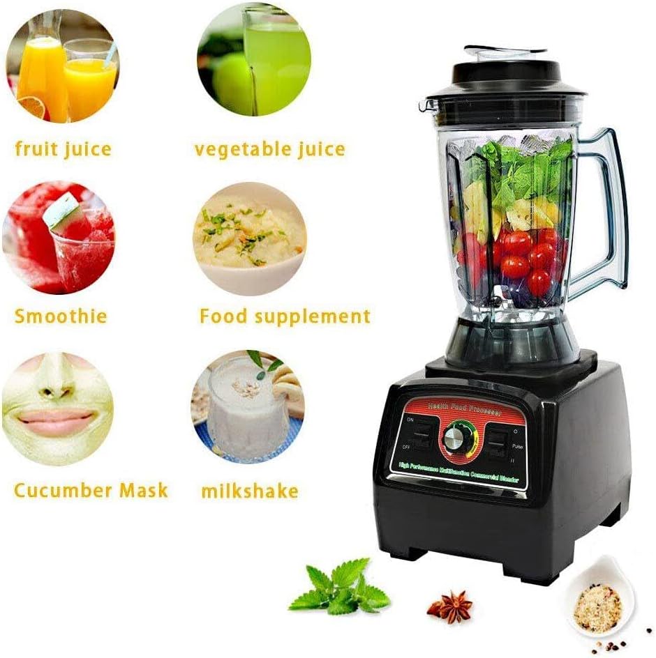 2800w Household Blender, Commercial Smoothie Blender, Multifunctional Juicer, 3-level Knob Speed Regulation, 3.9l Large Capacity, Fast Juice Extraction, for Cafe/breakfast Shop