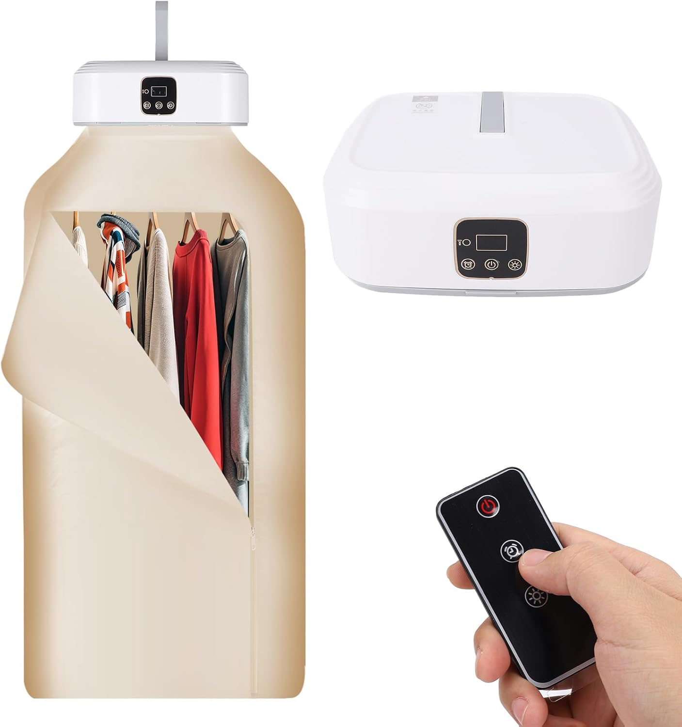 Portable Clothes Dryer, Mini Laundry Dryers with Remote Control, Travel Clothes Dryer for Apartment, RV, Dorm, for Light Clothes, Underwear, Baby Clothe