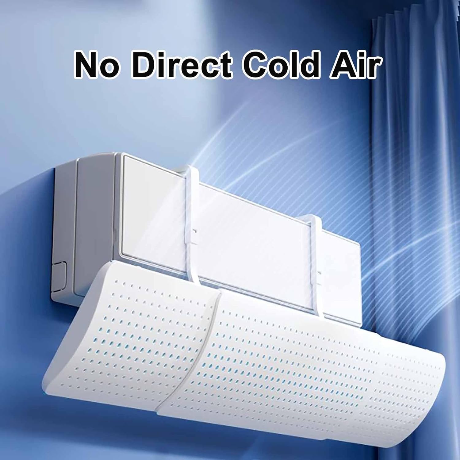 Wall-Mounted Air Conditioner Deflector, Anti-Wind ac Wind Deflector, Direct Blowing ac Vent Deflector, for Home, Office, Elderly, Pregnant