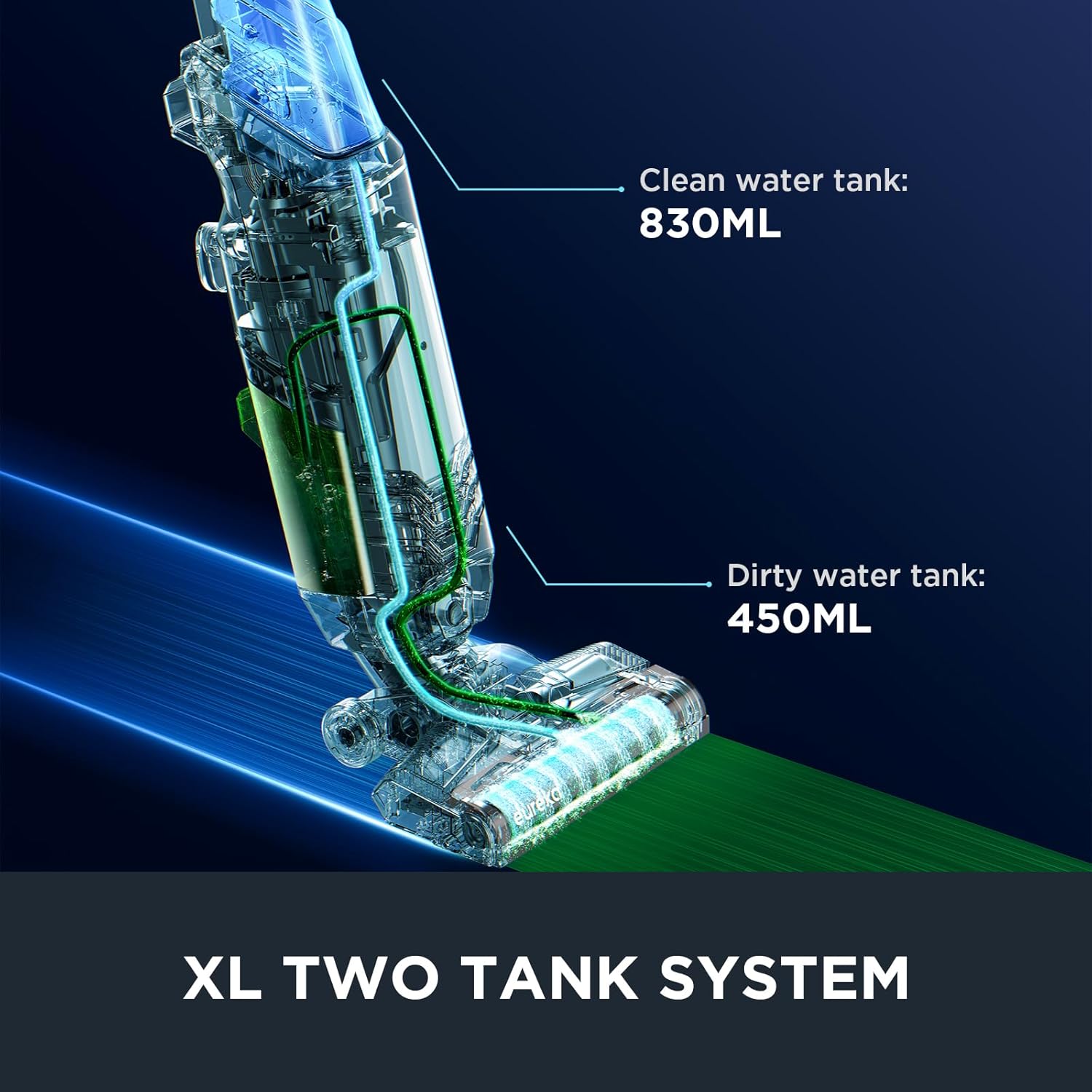 Eureka All in One Wet Dry Vacuum Cleaner and Mop for Multi-Surface Lightweight Self-Cleaning System, for Hard Floors and Area Rugs, 2-in-1, Corded