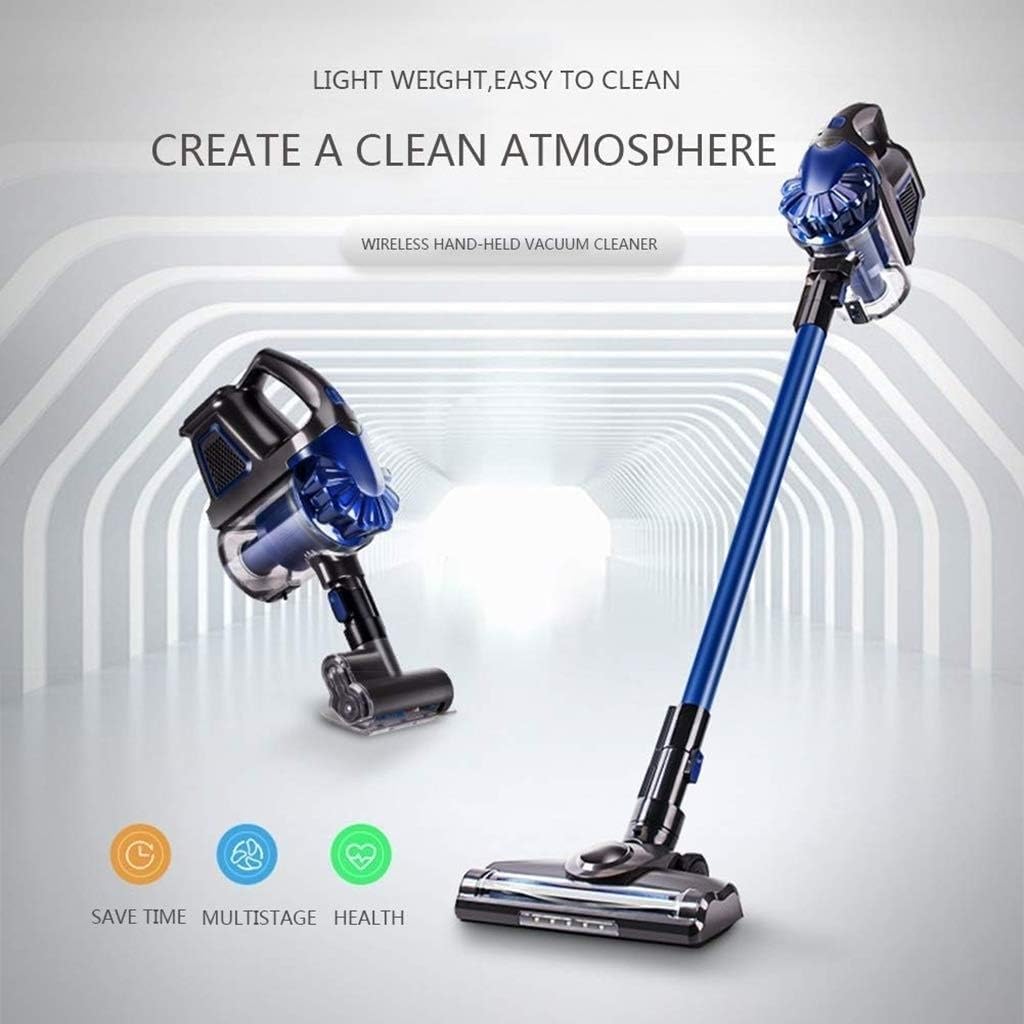 Handheld Vacuum Clean,Upright Vacuum Cleaner Cordless Vacuum Stick Lightweight 2 in 1 Handheld Rechargeable Vacuum with Powerful Suction and LED Brush for Home and Pet Hair Cleaning