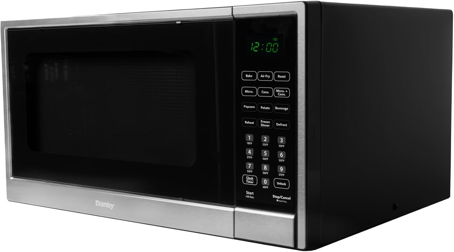Danby 1.3 cu. ft. Multifunction Countertop Microwave with Air Fry in Stainless Steel (DBMW1361ABSS)