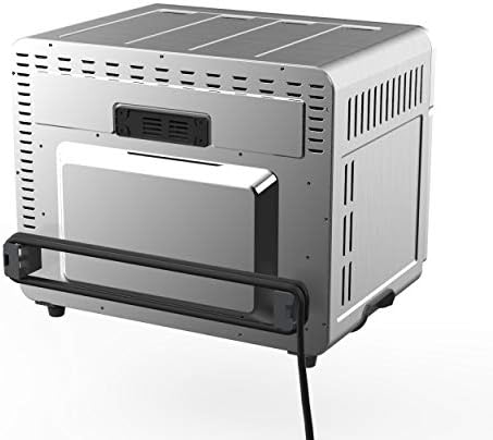 Megachef 10 in 1 Electronic Multifunction 360 Degree Hot Air Technology Countertop Oven, Silver Chrome