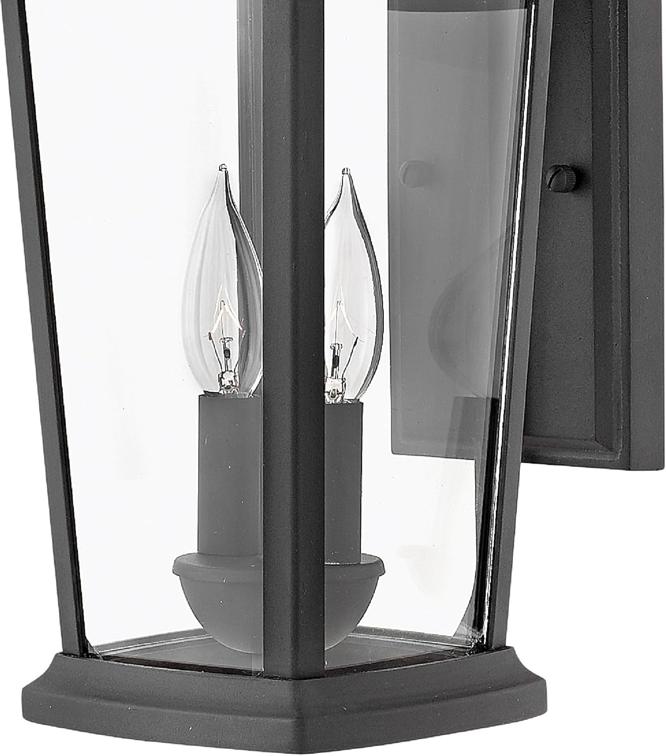 Hinkley Bromley Medium LED Wall Mount Lantern, Museum Black, 120V – Add Security to Porches, Patios, Exterior Spaces with Durable LED Outdoor Lighting, Includes 2-5w Cand. LED Lamps, 2364MB-LL