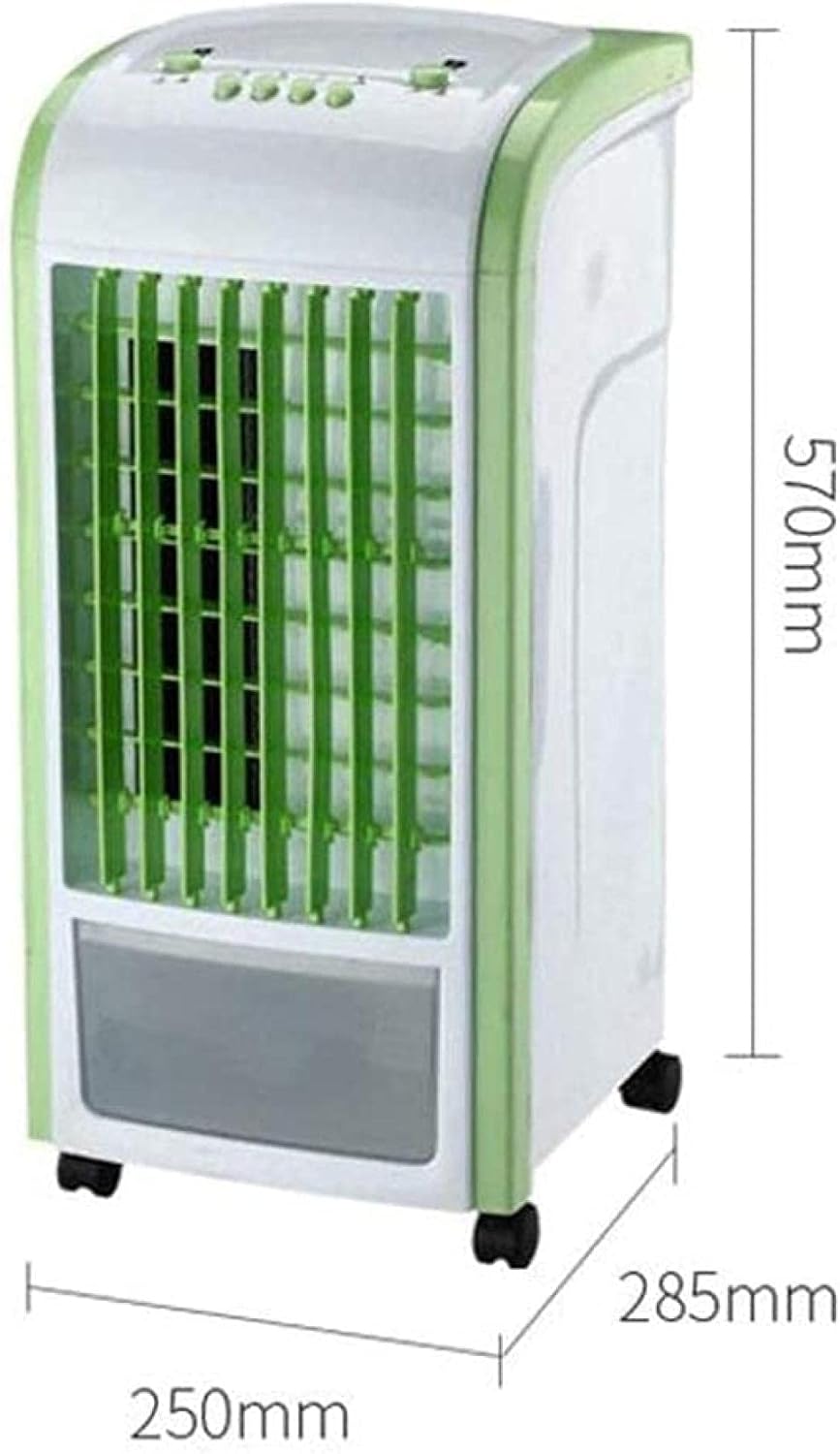 Portable Air Conditioner Cooler Air Conditioner Mobile Without Hose Air Cooler 3 Gear Wind Speed Wide Angle Air Supply Visual Tank Mobile Convenience Household Portable Cooli (White) (Green)