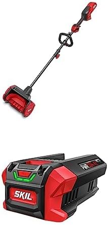Bundle of SKIL PWR CORE 40™ 12 in. Snow Shovel Attachment, Tool Only-PSS1200C-00 + Skil PWRCore 40 4.0Ah Lithium Battery