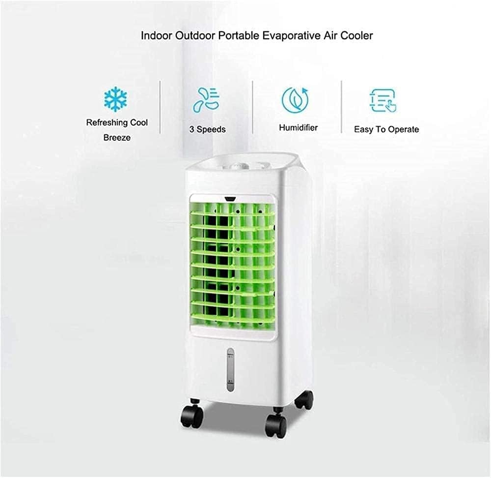 Portable Air Conditioner Cooler Air Conditioner Evaporative Coolers Portable Evaporative Air Fan Cooler And Humidifier With 5 L Watertank Whisper-Quiet Personal Indoor Cooler 2-I
