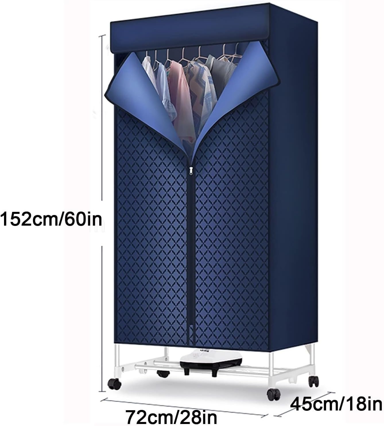 1000W Heated Clothes Dryer, Portable Electric Clothes Dryer, Large Capacity 15kg Stainless Steel Heated Clothes Airer With 180min Timing, For Apartment Home(Exclusive Model)