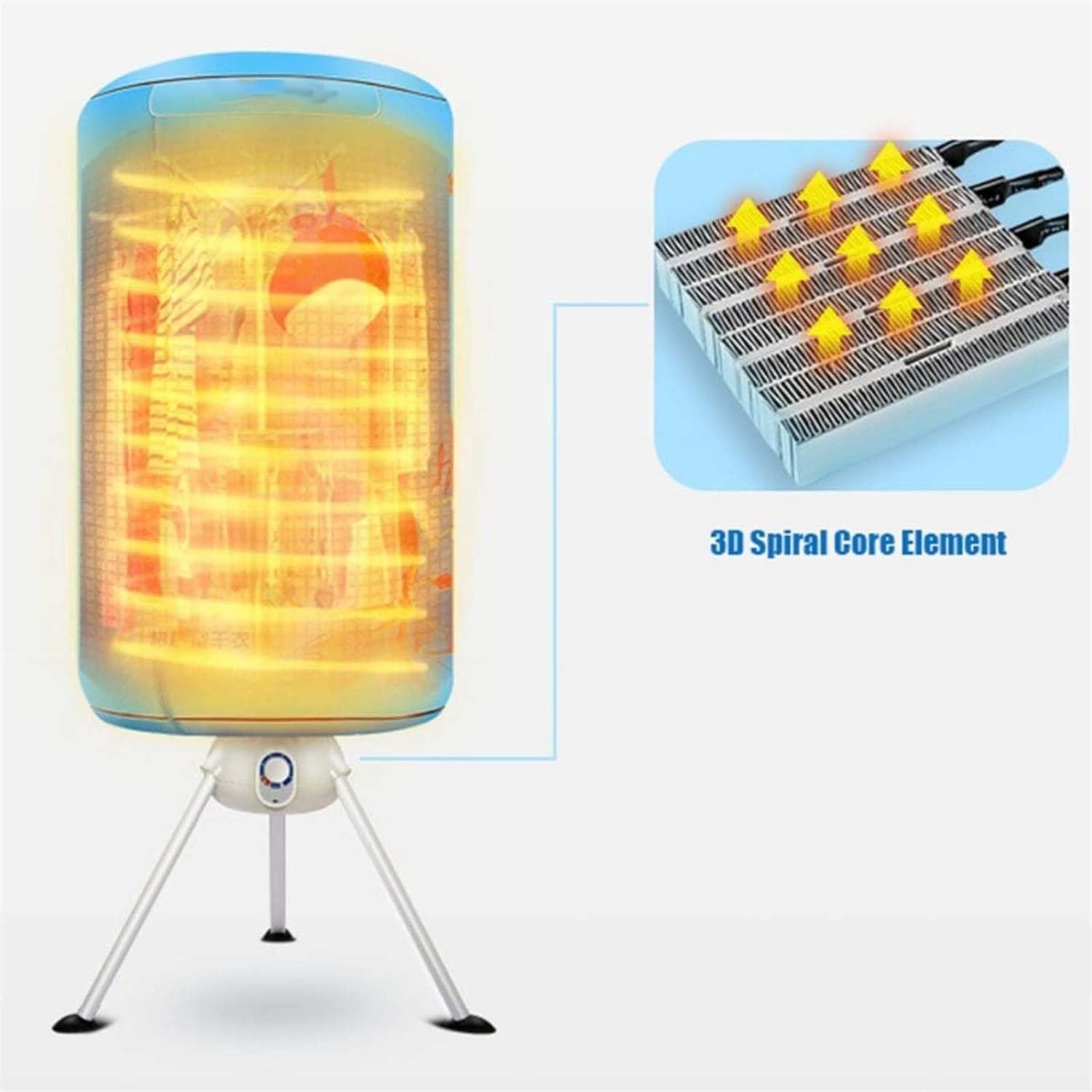 Electric Heating Dryer, 65℃/900W Round Heated Clothes Drying Rack, 360° Three-dimensional Warm Air Drying Clothes, Shoes, Socks, Sheets, Towels