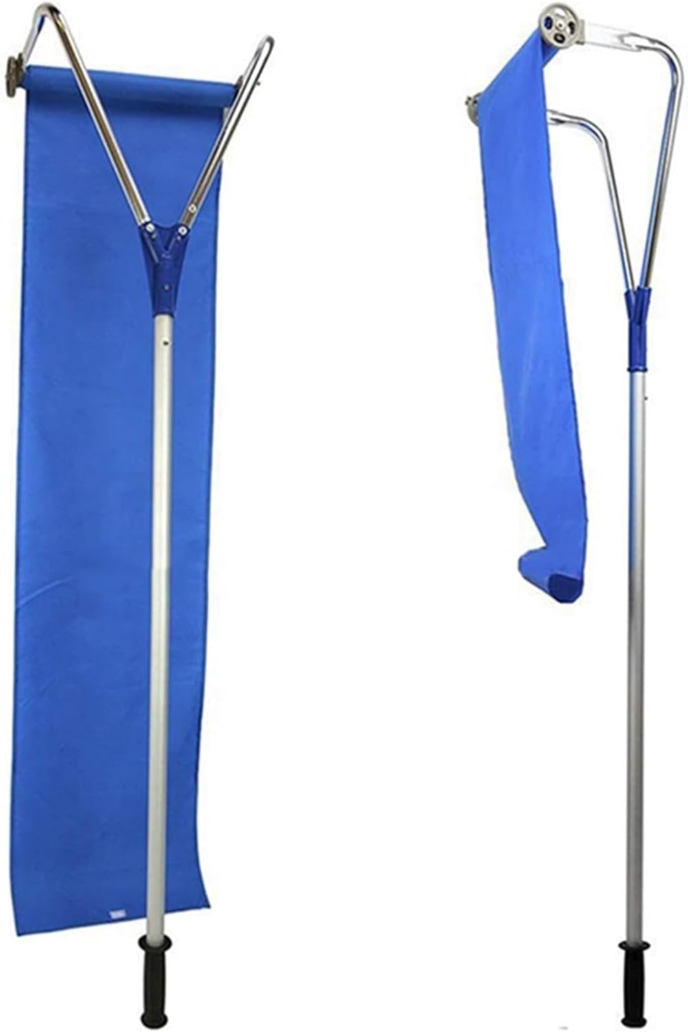 Snow Rake for House Roof, Assembled Multifunctional Snow Removal Tools 5 Aluminum Rods Adjustable Length Easy to Operate Save Time and Effort Protect The Roof Prevent Falling Accidents(Blue)