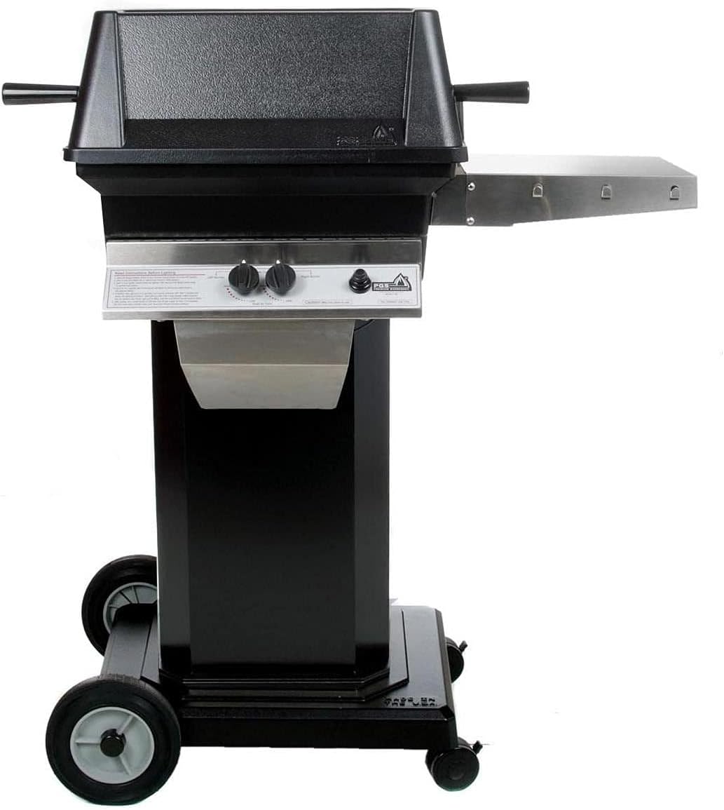 A30 Cast Aluminum Propane Gas Grill On Black Portable Pedestal Base