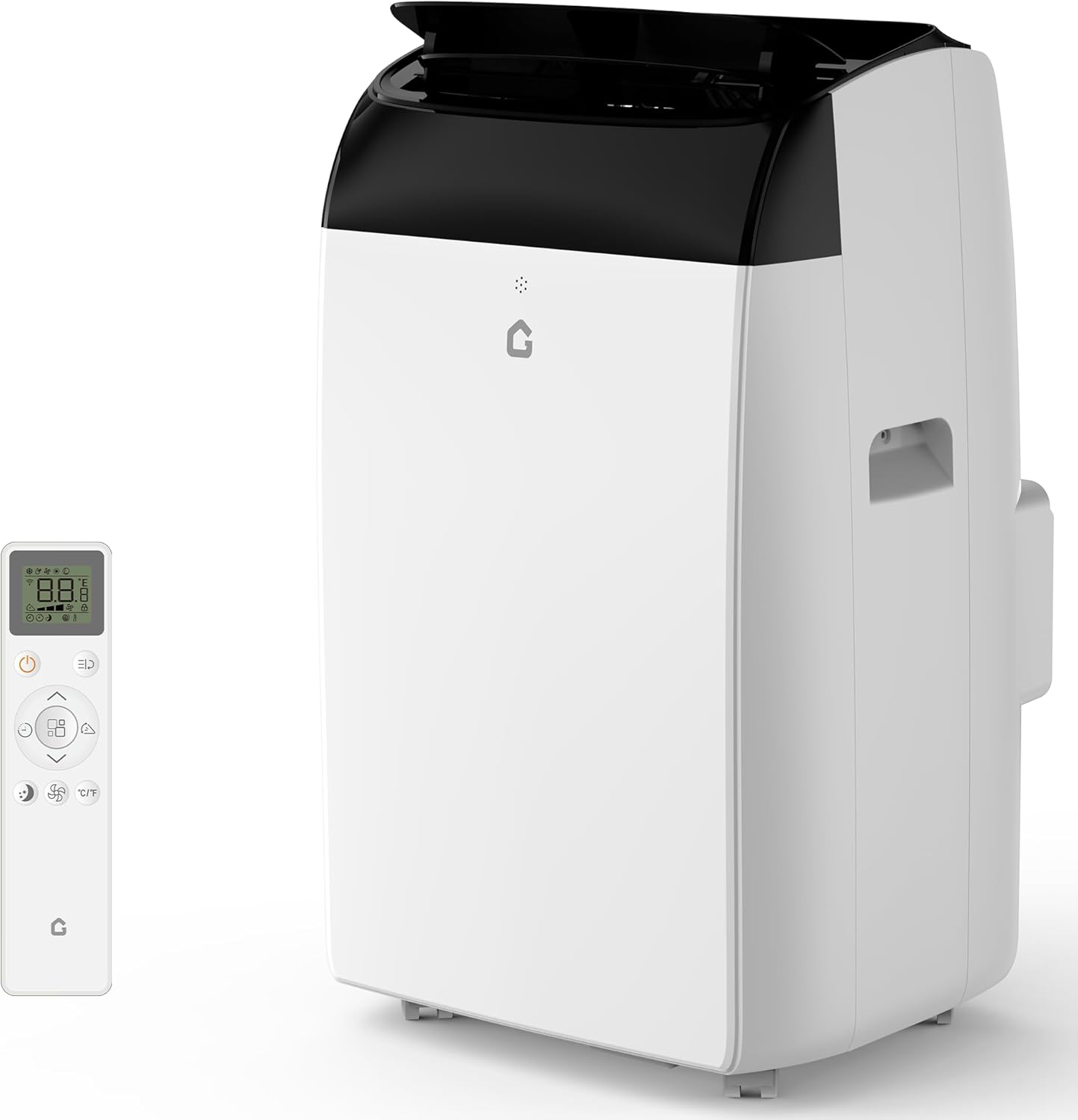 12,000 BTU Portable Air Conditioner with Dehumidifier & Fan, Portable AC Units Cools up to 550 Sq. Ft., Remote Control, Auto Swing, Sleep Mode, Black Top