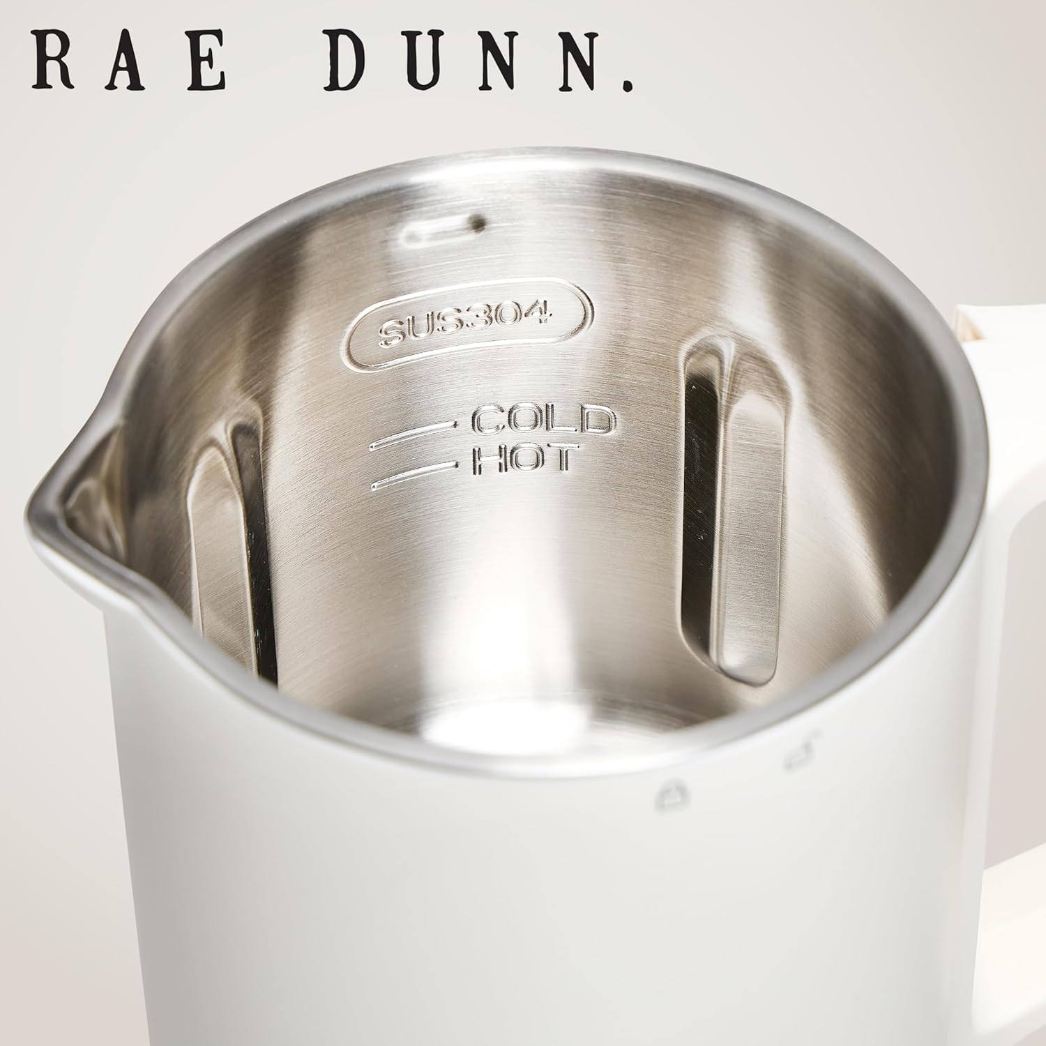 Rae Dunn 8-in-1 Nut & Plant Milk Maker – Almond, Oat, Soy & More – 800ml Cold / 700ml Hot – Automatic, Delay Start, Self-Clean – Includes Stirrer, Measuring Cup & Brush, Cream