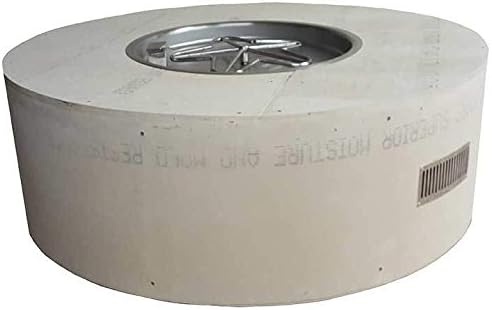 HPC Fire Round Unfinished Gas Fire Pit Enclosure with Match Lit Kit (U45R-MLFPK25CEK-LP), Propane, 45-Inch