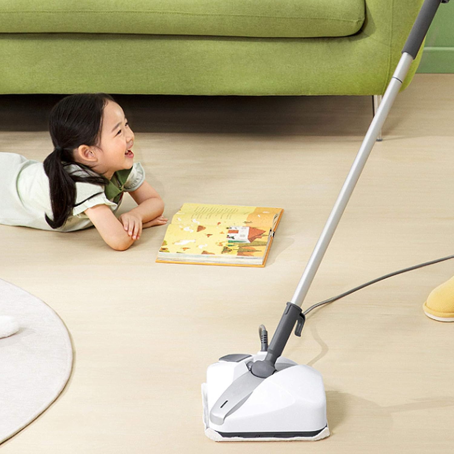 Household Steam Mop Handheld Cleaner Vertical Multi-Purpose Carpet Floor Cleaner Hard Floor and Area Carpet Carpet Rack White (White)