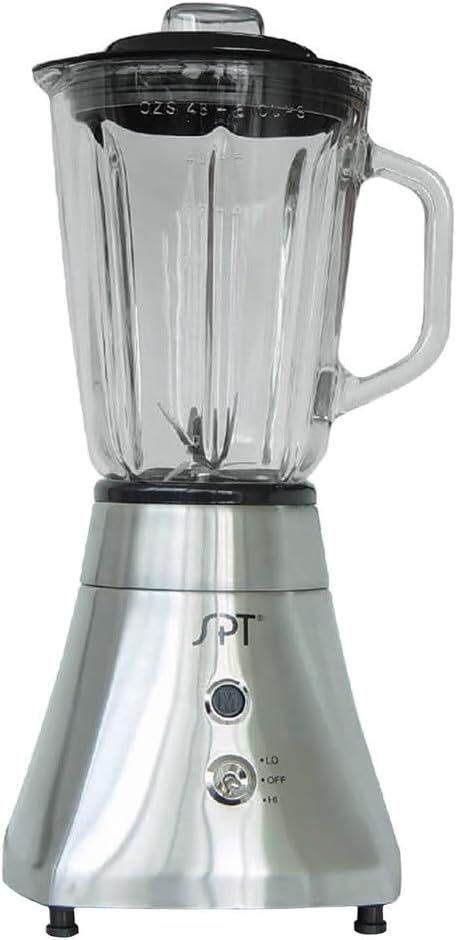 Sunpentown CL-511 Square-Base Stainless-Steel Blender with 1-1/2-Liter Glass Jar