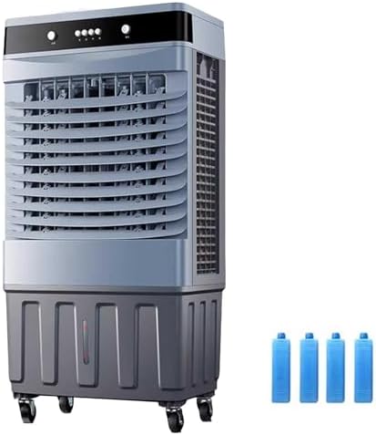 Swamp Cooler Air Conditioner with Water Tank, Evaporative Air Cooler with 4 Ice Box, Quiet Operation, 3 Wind Speeds for Outdoor Indoor Use(100cm/39in)