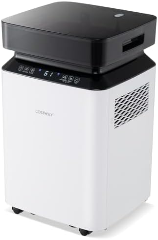 COSTWAY 90 Pints Dehumidifier with Pump, Easy Humidity Control, Multiple Drainage Options, 24H Timer & 2.2 Gal Water Tank, Dehumidifier for Basement, Home