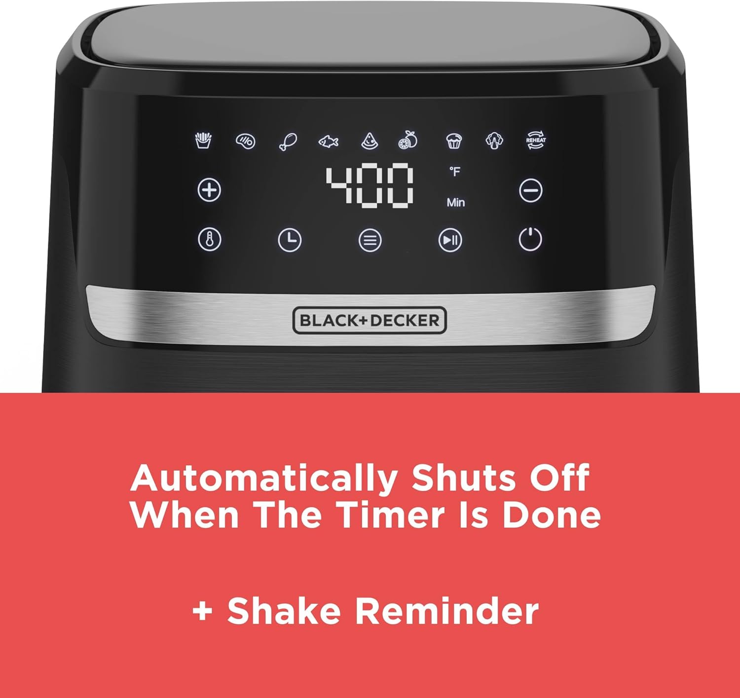 BLACK+DECKER Purifry 6QT Air Fryer, Crispy Deep Fried Taste without the Fat, Plus Bake, Dehydrate, and Keep Food Warm, Digital Touchscreen and Auto Shut-Off