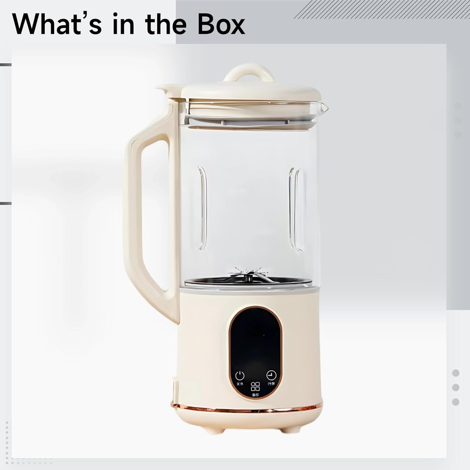 1200 Ml Milk Maker, Beige Smoothie Blender with Self-Cleaning, Six Functions, Quiet Operation, 40.6 Fl Oz, 6.3 X 4.7 X 11.8 in