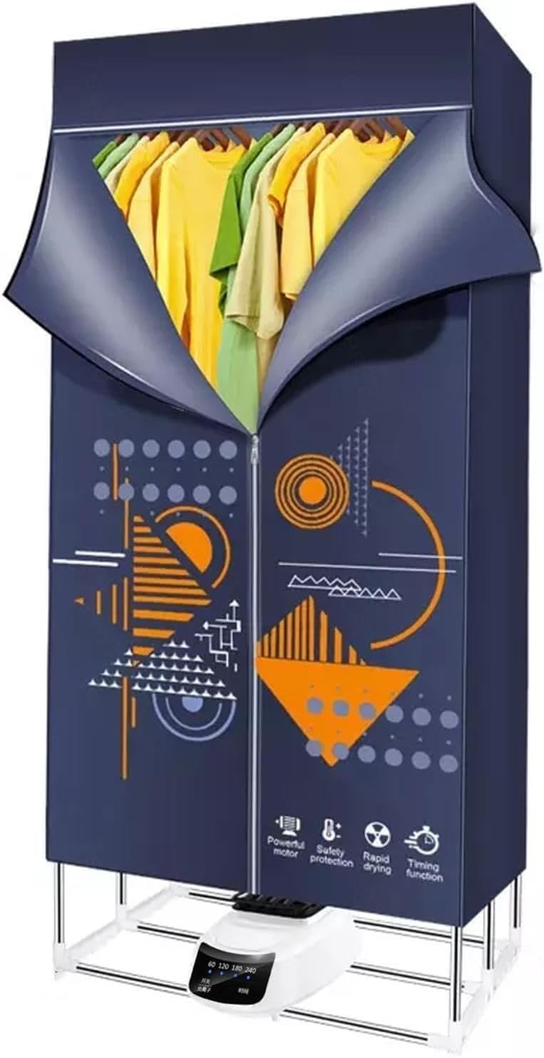 Apartment Clothes Dryer, Overheating Protection Intelligent Clothes Airer, Clothes Indoor Electric Dryer, for Apartments, Dorms, RVs (Color : A)