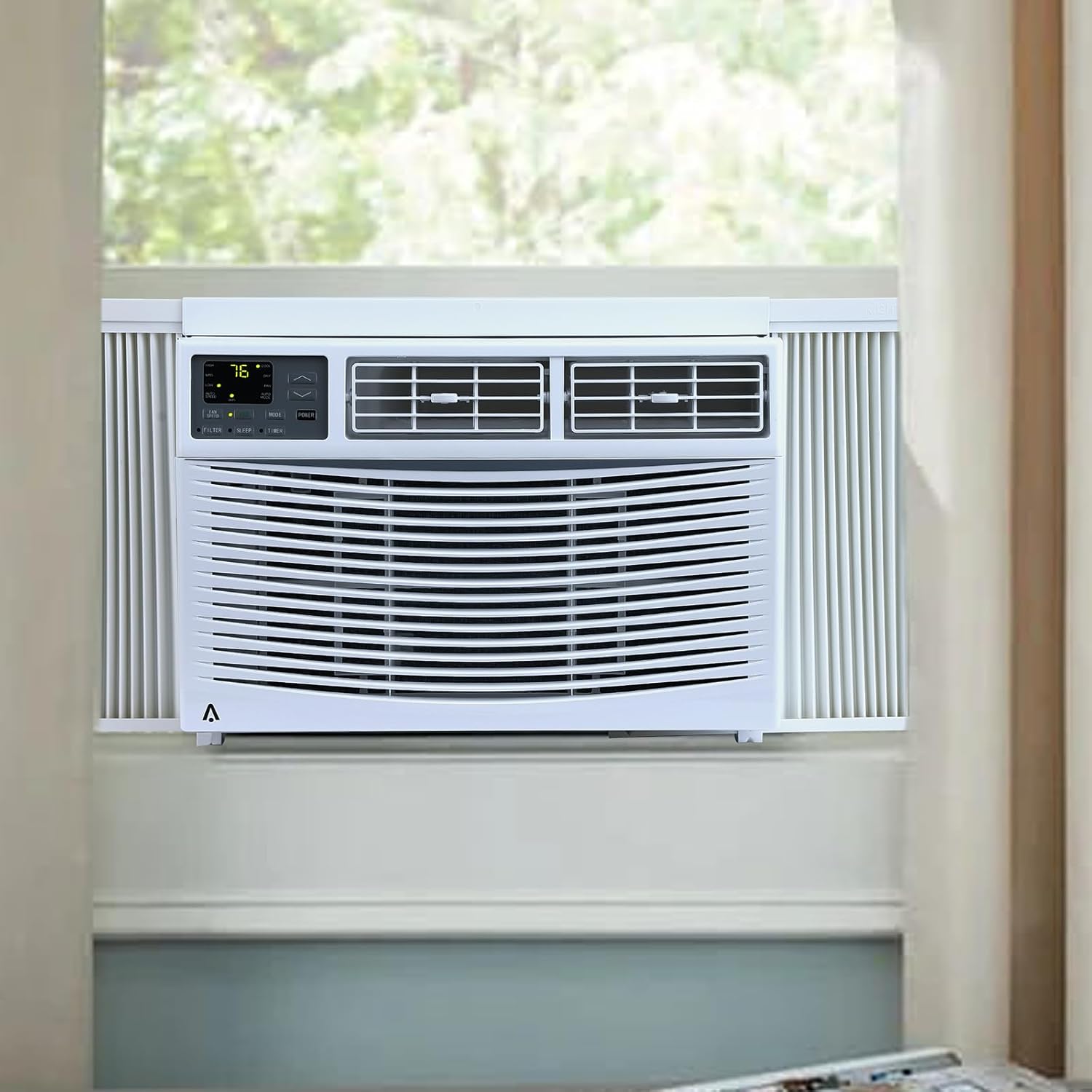 Window Air Conditioner, 8,000 BTU, Cools 350 Sq.ft, 3 Cooling & Fan Speeds, Window AC with Remote/App Control, Energy Saving, 110-115V