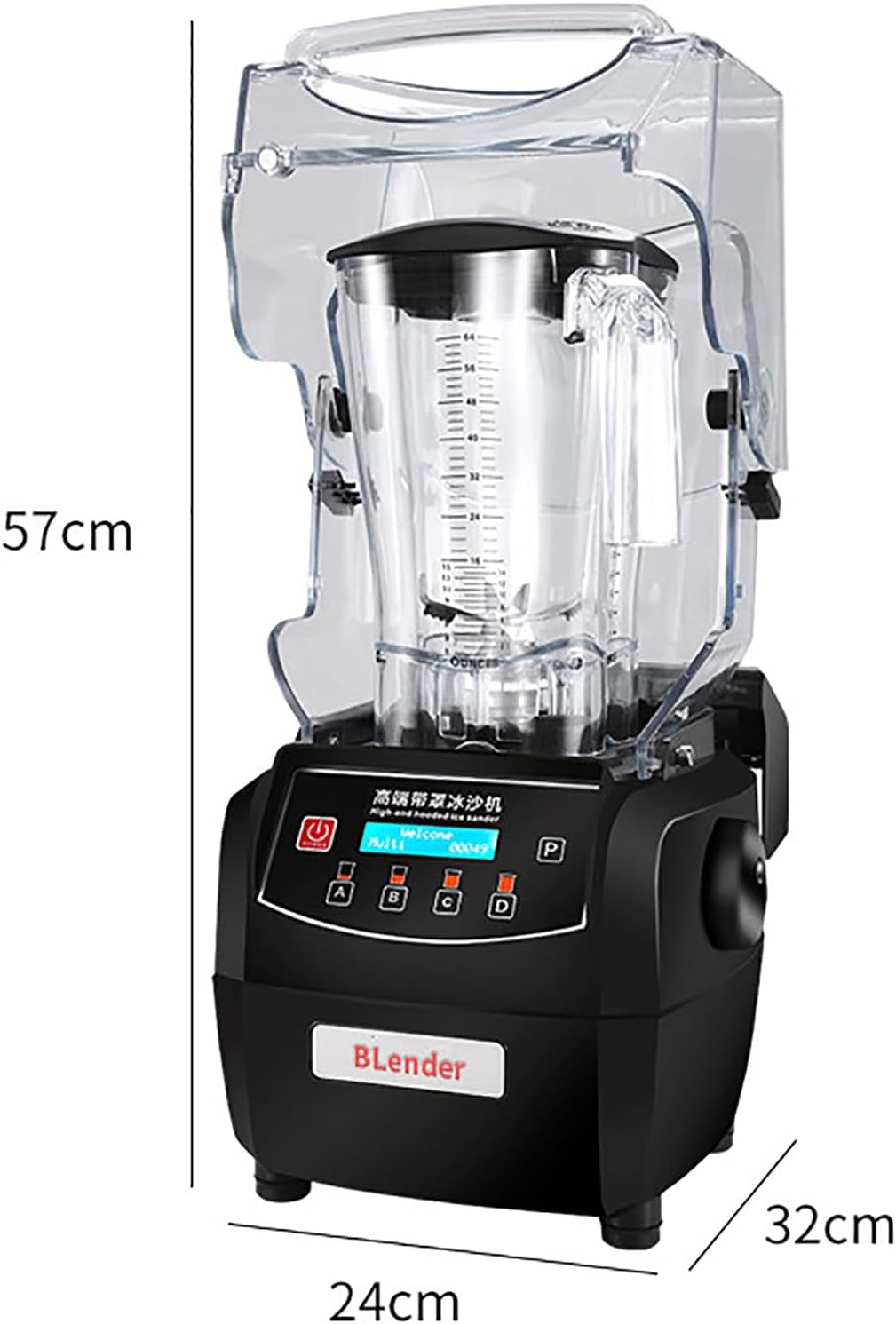 Blender Smoothie Maker, Heavy Duty Commercial Blender, 1.8L Jug Blender Mixer with 4 Presets, Silent Broken Wall Cooking Machine,for Smoothie, Fruits, Kitchen