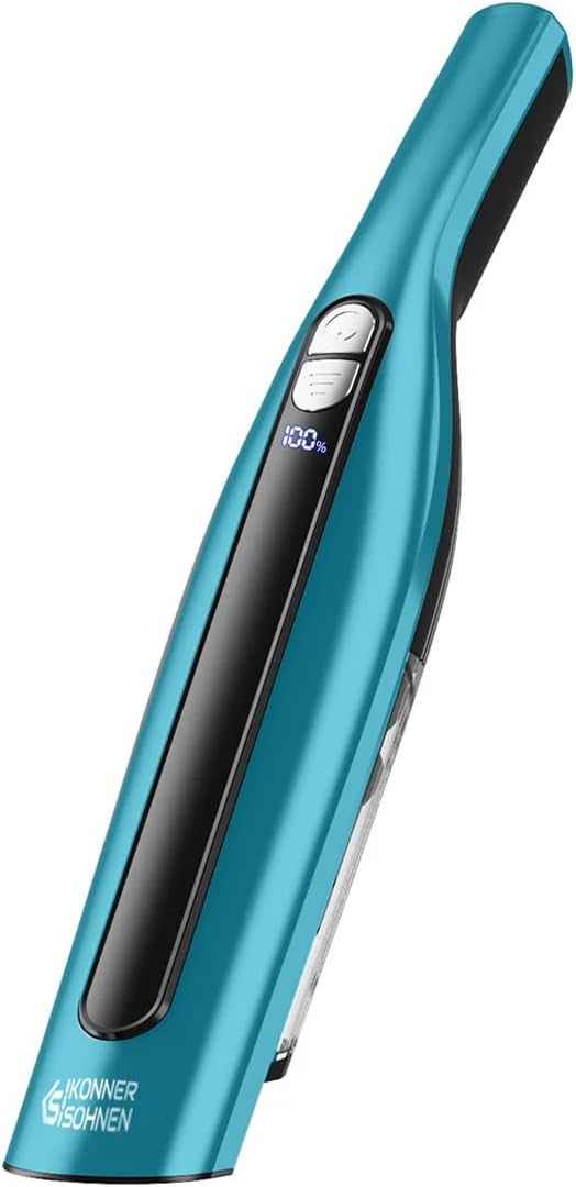 K&S Könner&Söhnen Car Vacuum Cleaner - 16000 Pa 120W Portable Powerful Handheld Mini Vacuum Cleaner – Lightweight, LED Light, Accessories for Car, RV, Boat, Travel