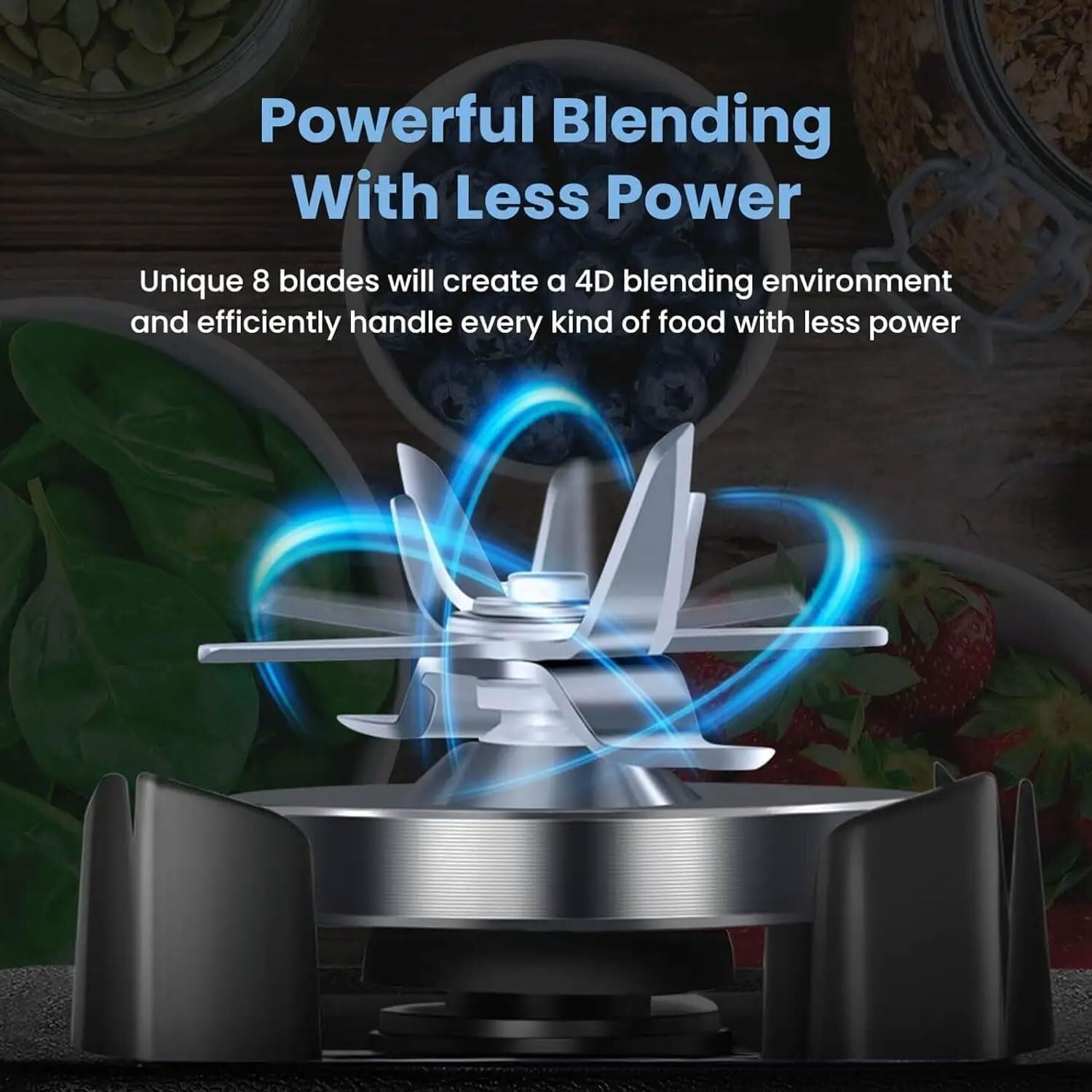 Smoothie Blender,2200W Multifunction Commercial Quiet Blender With Sound Shield,2LProfessional Countertop Blender with 2 cups,Household Quiet Blender,Ice crusher, wall breaker, smoothie making machine